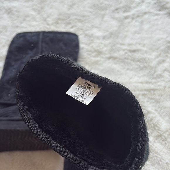 Juicy Couture Black Knit Sparkle Boots | Girls Size 4 | Y2K Cozy Glam Vibe - Picture 6 of 7